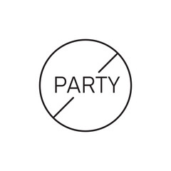 No party icon design, isolated on white background, vector illustration
