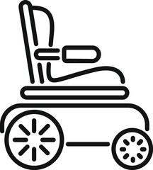 Modern electric wheelchair designed for enhanced mobility, enabling individuals to navigate their surroundings with ease