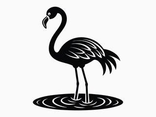 Graceful Reflections The Flamingo's Elegance on Water