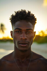 portrait of a young black man