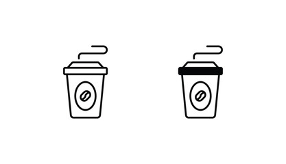 Coffee Cup icon design with white background stock illustration