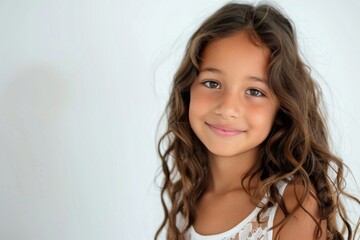 Latin girl smiling at camera