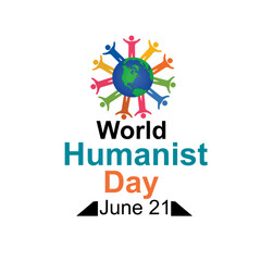 World Humanist Day vector logo