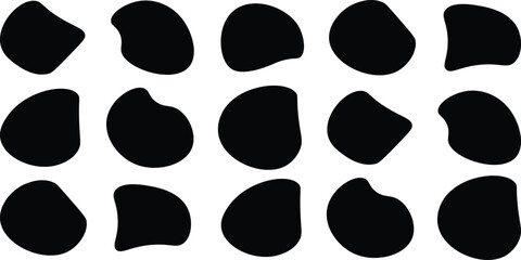 
Liquid irregular blob shapes. Abstract elements graphic flat style design. Simple fluid circle shape. Blob shape