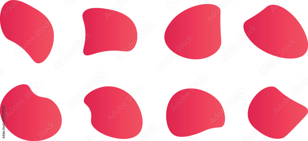 Poster liquid irregular blob shapes. abstract elements graphic flat style design. simple fluid circle shape