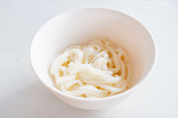 レンチンした冷凍うどん