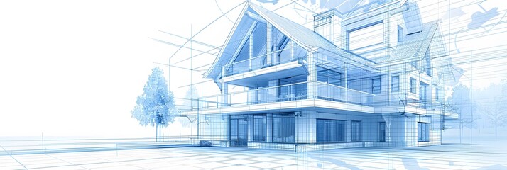 Obraz premium Home architecture interior design project