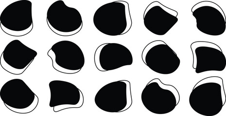 
Liquid irregular blob shapes. Abstract elements graphic flat style design. Simple fluid circle shape. Blob shape