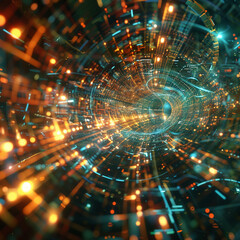 Fototapeta premium Earthwide Connectivity Matrix: Virtual Synaptic Connections Model