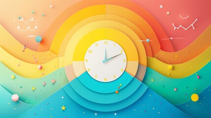 Obraz premium Colorful Intermittent Fasting Weight Loss Chart Highlighting Phases, Plateaus, and Breakthroughs