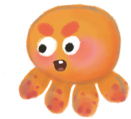 chalk style of octopus