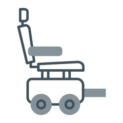 Automatic Wheelchair Line Fill Icon