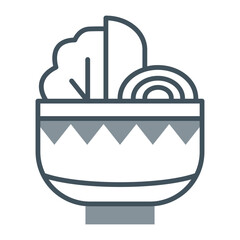 Dietary Food Line Fill Icon