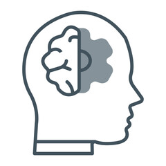 Deep Learning Line Fill Icon