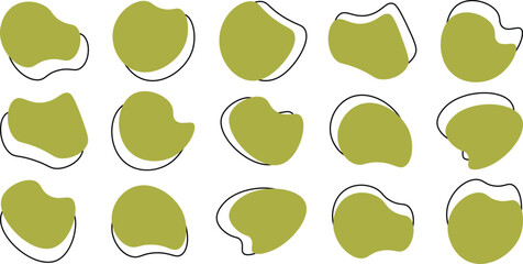 
Liquid irregular blob shapes. Abstract elements graphic flat style design. Simple fluid circle shape. Blob shape