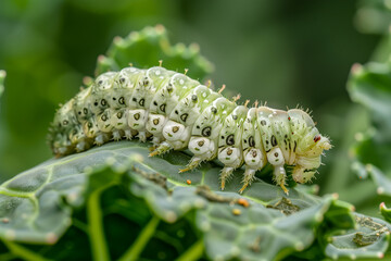 Naklejka premium Cross-striped Cabbageworm