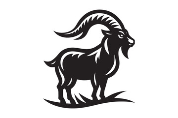 goat silhouette vector illustration