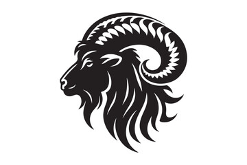 goat silhouette vector illustration