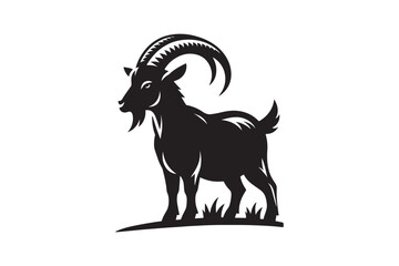 goat silhouette vector illustration