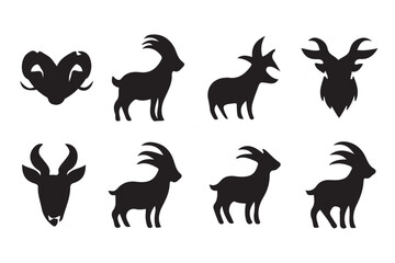goat silhouette vector illustration