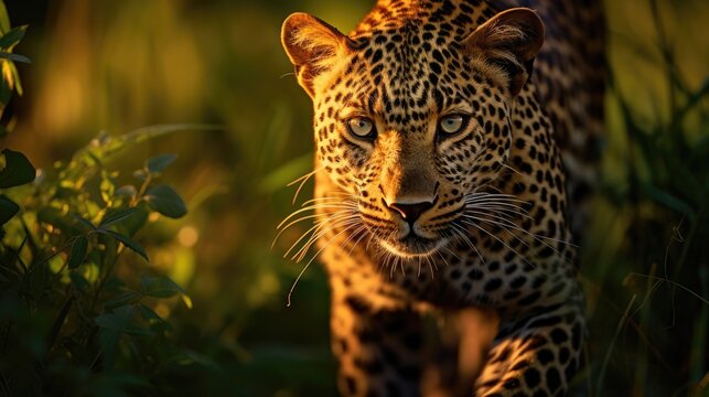 close up of leopard