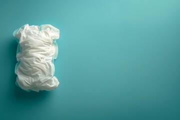 Fototapeta premium white soft baby diaper on a plain background. Copy space for text