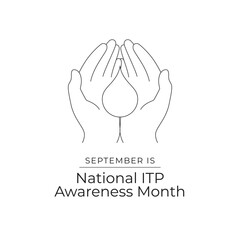 National ITP Awareness Month line art vector design. continuous line.