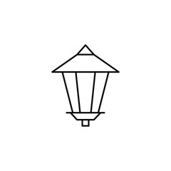 outside garden light lamp icon vector 