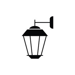 outside garden light lamp icon vector 