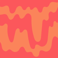 Abstract wavy psychedelic background. Vector flat illustration of liquid waves. Vintage 1970s style poster