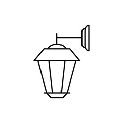 outside garden light lamp icon vector 