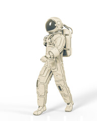 Obraz premium astronaut is walking and passing by