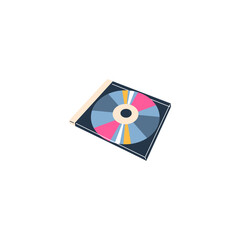 Vector illustration of a 90s-2000s fashion CD. isolated background.