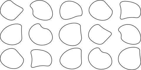 
Liquid irregular blob shapes. Abstract elements graphic flat style design. Simple fluid circle shape. Blob shape