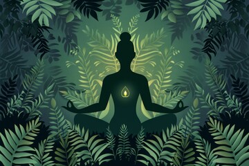 Obraz premium Meditation or yoga in the Lotus position