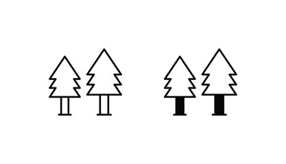 Forest icon design with white background stock illustration