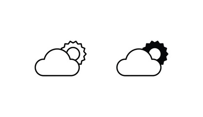 Cloudy icon design with white background stock illustration