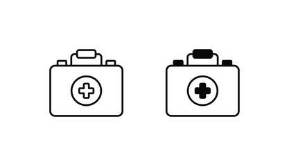 First Aid Kit icon design with white background stock illustration