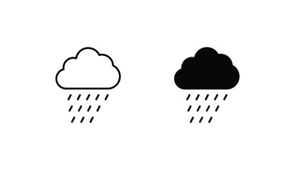 Rain icon design with white background stock illustration