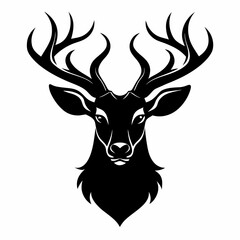 deer head silhouette vector illustration