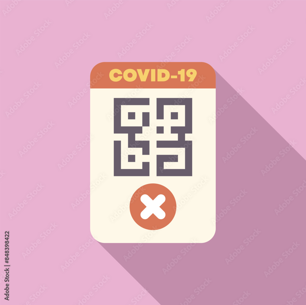 Poster covid 19 qr code is showing a rejection status