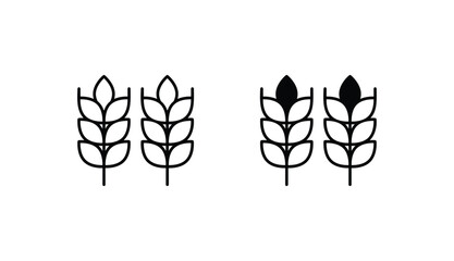 Fototapeta premium Wheat icon design with white background stock illustration