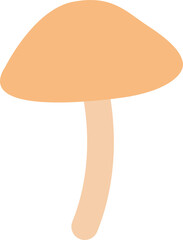 Mushroom drawing in autumn in the forest decoration.
