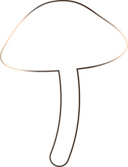 Mushroom drawing in autumn in the forest decoration.