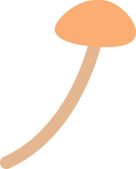 Mushroom drawing in autumn in the forest decoration.