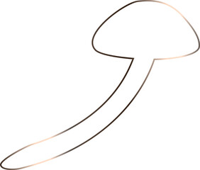 Mushroom drawing in autumn in the forest decoration.