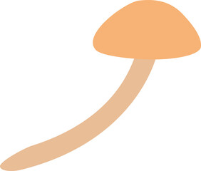 Mushroom drawing in autumn in the forest decoration.