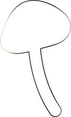 Mushroom drawing in autumn in the forest decoration.