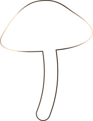 Mushroom drawing in autumn in the forest decoration.