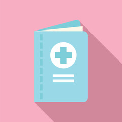 Obraz premium Open medical record book displaying a prominent cross symbol, embodying patient care and medical history documentation